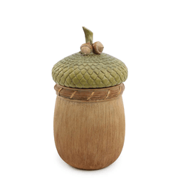 Pote Com Tampa Em Formato De Nozes 14cm - 1001864 - BARBIZAN DECORE