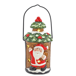 Enfeite Natal Lamparina Noel com Led 14cm Cromus -... - BARBIZAN DECORE