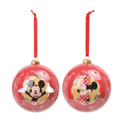 Jogo 2 Bolas Natal Disney Original Mickey Minnie 1... - BARBIZAN DECORE