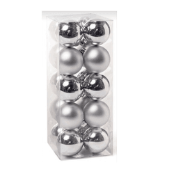 Kit 20 Bolas Natal Sortidas 4cm Prata Cromus - 412... - BARBIZAN DECORE