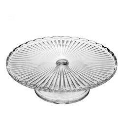 Prato para Bolo com Pé de Vidro Bangkok 29cm x 7,5... - BARBIZAN DECORE