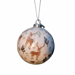 Jogo 3 Bolas De Natal Decorada Rena Tok Da Casa - ... - BARBIZAN DECORE