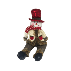 Boneco de Neve Natal Off Vermelho 50cm - 36280 - BARBIZAN DECORE