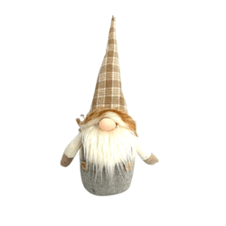 Papai Noel em Pé Off Champagne Cinza 25cm - 36298 - BARBIZAN DECORE