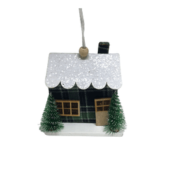 Enfeite Casinha Decorativa Xadrez Natal 11cm - 363... - BARBIZAN DECORE