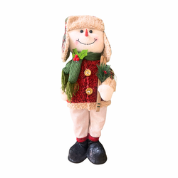 Boneco De Natal Em Pé Vermelho E Verde Xadrez 50cm... - BARBIZAN DECORE