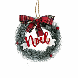 Enfeite Pendurar Guirlanda Noel Xadrez Natal - 367... - BARBIZAN DECORE