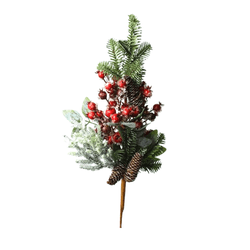 Galho Grande Natalino Berry Vermelho Açucarado C P... - BARBIZAN DECORE
