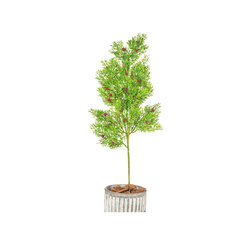 Galho Natalino Permanente com Frutinhas 63cm - 37... - BARBIZAN DECORE