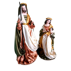Sagrada Família 2 Peças Verde e Dourado 48cm - 373... - BARBIZAN DECORE
