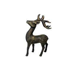 Enfeite Natalino Rena Dourado Envelhecido 22cm - 3... - BARBIZAN DECORE