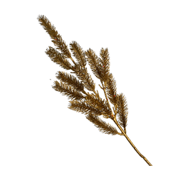 Galho Natalino Dourado Brilho 60cm Tok Da Casa - 3... - BARBIZAN DECORE