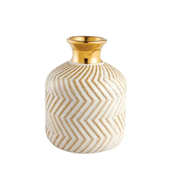 Vaso Decorativo Geométrico Ranhuras 15790 - 39171 - BARBIZAN DECORE