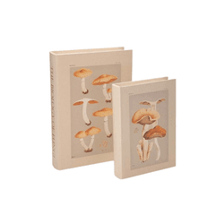 Conjunto de Caixa Livro Canva Fungi Mart P e G - 3... - BARBIZAN DECORE