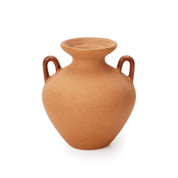 Vaso em Cerâmica com Alça e Base Redonda 10x17cm M... - BARBIZAN DECORE
