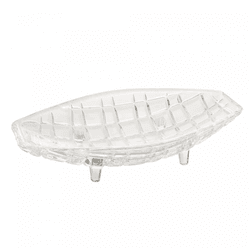 Centro de Mesa de Cristal Deli 26cm x 14cm x 5,5cm... - BARBIZAN DECORE