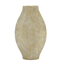 Vaso Decorativo Pátina Dourado 32cm Espressione - ... - BARBIZAN DECORE