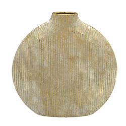 Vaso Decorativo Pátina Dourado 32cm Espressione - ... - BARBIZAN DECORE