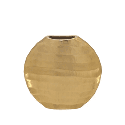 Vaso Decorativo Alumínio Dourado 20x18,5x7cm - 406... - BARBIZAN DECORE