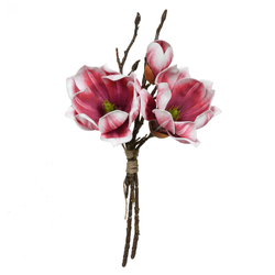 Buque Magnolia Rosa 2 Tons Ramalhete Artificial - ... - BARBIZAN DECORE