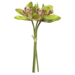 Buque Orquídea Cymbidium Verde Artificial Toque Re... - BARBIZAN DECORE