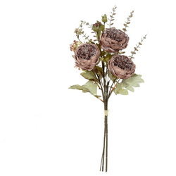 Buque Peonia Ramalhete com Fita Mauve Outono 60cm ... - BARBIZAN DECORE