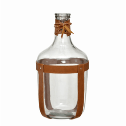 Garrafa Decorativa 38cm Espressione em Vidro Trans... - BARBIZAN DECORE