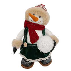 Boneco de Neve Natal com Vestido e Touca Colorido ... - BARBIZAN DECORE
