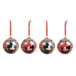 Jogo 4 Bolas Natal Disney Original Mickey Minnie X... - BARBIZAN DECORE