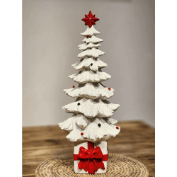 Árvore Decorativa Resina Natal Estrela Laço 38,2cm... - BARBIZAN DECORE