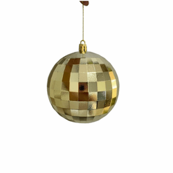 Jogo 3 Bolas De Natal Dourada Facetada 10cm Natal ... - BARBIZAN DECORE
