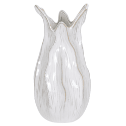 Vaso Decorativo Cerâmica Orgânico 40cm Off White ... - BARBIZAN DECORE