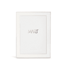 Porta Retrato em Metal Branco e Prata 15x20cm Mart... - BARBIZAN DECORE
