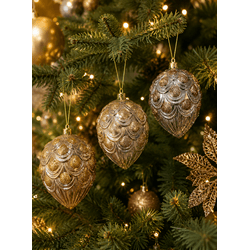 Enfeite Pingente Brilho Luxo Natal Decoração Color... - BARBIZAN DECORE