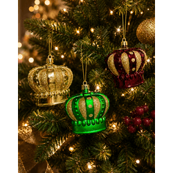 Enfeite Caixa Coroas Natal Decoração Colorido 3 Un... - BARBIZAN DECORE