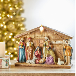 Presépio De Natal Em Resina Com Led Decoração Luxo... - BARBIZAN DECORE