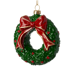 Enfeite Natal Pendurar Mini Guirlanda Laço Cromus ... - BARBIZAN DECORE
