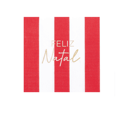 Guardanapo De Papel Feliz Natal Listra 20 Folhas -... - BARBIZAN DECORE