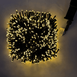 Cordão 1000 Leds Branco Quente 20m com Strobo Bivo... - BARBIZAN DECORE