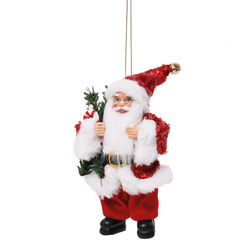 Papai Noel Pendurar Candy Cane Cromus Natal 20cm -... - BARBIZAN DECORE