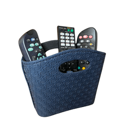 Porta Controle Remoto Couro Sintético Azul Escuro ... - BARBIZAN DECORE