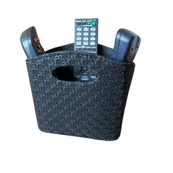 Porta Controle Remoto Couro Sintético Preto - 4268... - BARBIZAN DECORE