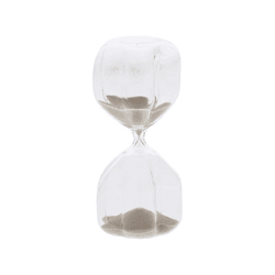 Ampulheta Decorativa em Vidro Areia 15 Minutos Cin... - BARBIZAN DECORE
