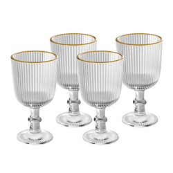  Conjunto 4 Taças de Vidro para Licor com Fio de O... - BARBIZAN DECORE