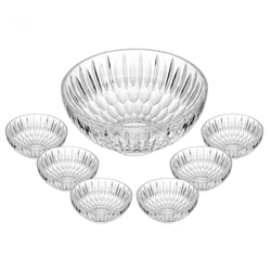 Conjunto 7 Peças para Sobremesa de Vidro Raios Wol... - BARBIZAN DECORE