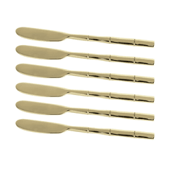Jogo 6 Espatulas Steel Wood Aco Inox Cabo Estilo B... - BARBIZAN DECORE