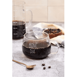 Caneca Bom Dia 300ml Vidro Borossilicato - 43263 - BARBIZAN DECORE