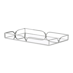 Bandeja Decorativa Prata De Metal Espelhada 28cm M... - BARBIZAN DECORE