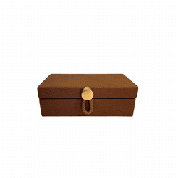Caixa Decorativa Mdf Com Revestimento Em Pu 20cm E... - BARBIZAN DECORE