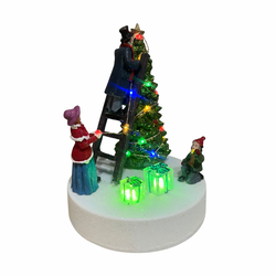 Enfeite Cenário De Natal Arvore Luz De Led Present... - BARBIZAN DECORE